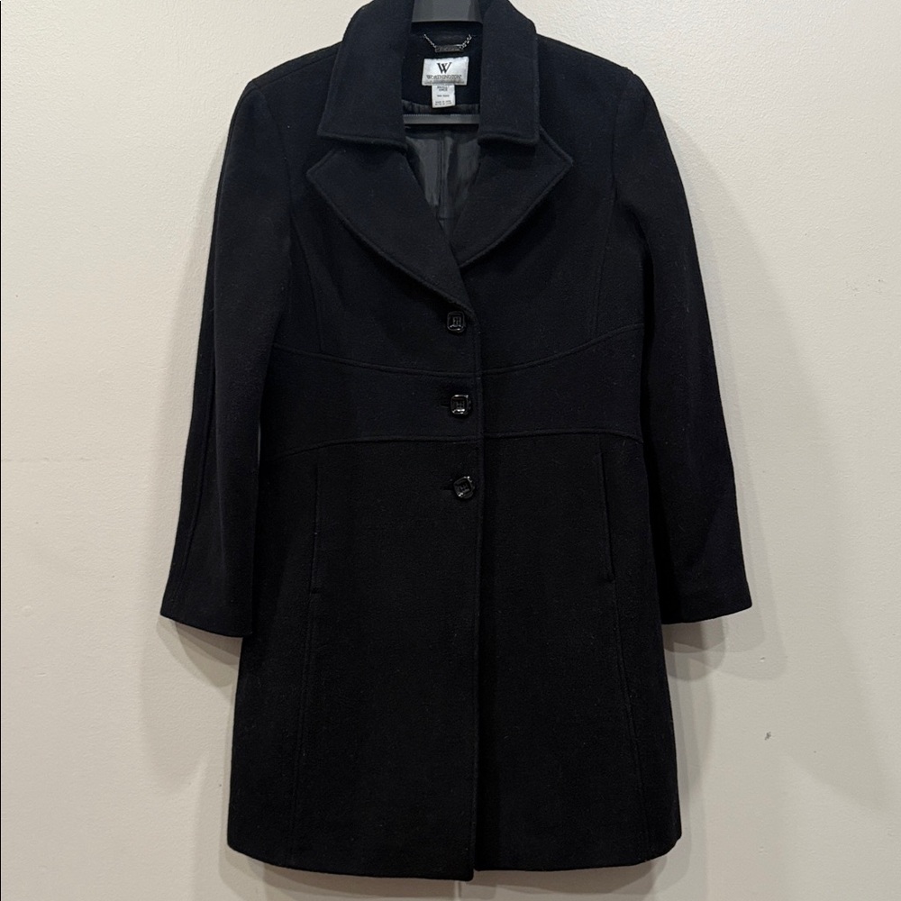 Worthington Trench Coat Black Womans size S